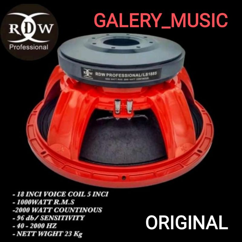 Speaker Component RDW LS 1885 ORIGINAL 18 Inch