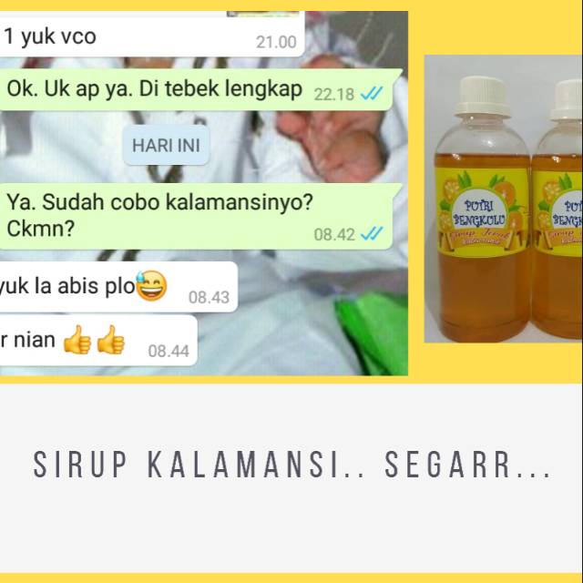 

Sirup kalamansi minuman khas bengkulu kaya vit C