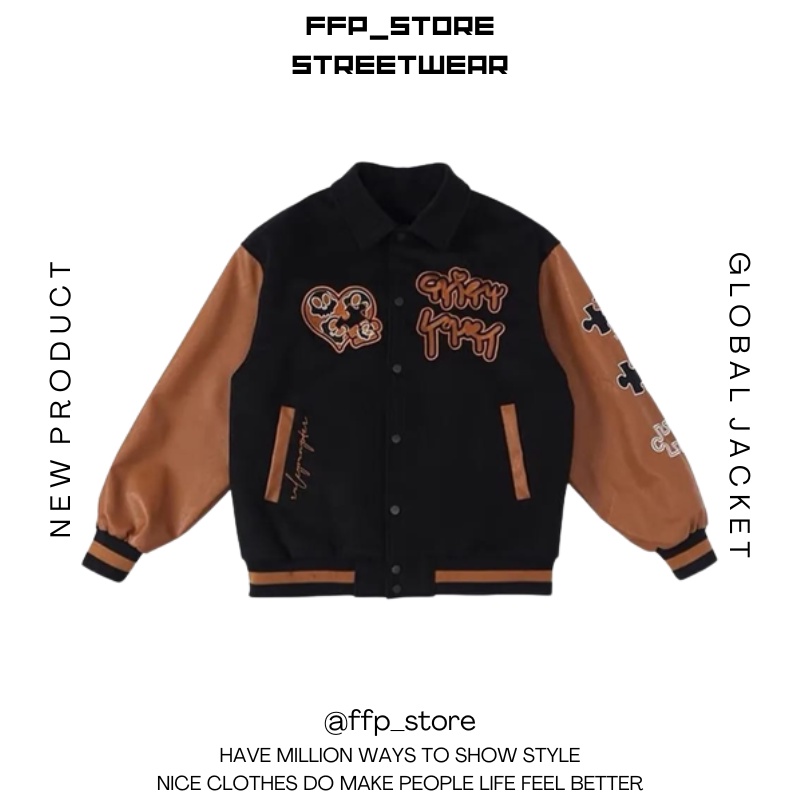 Jaket Varsity Baseball Pria / Varsity Jacket Baseball Vintage RETRO Pria Wanita