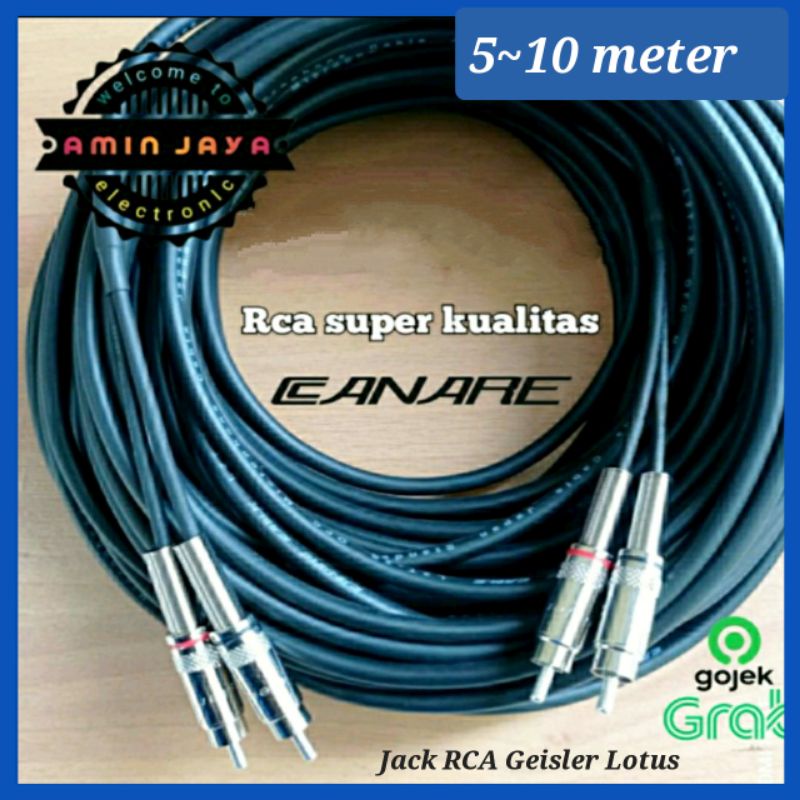 Kabel RCA 2-2 kabel jack RCA berkualitas panjang 5 sampai 10 meter