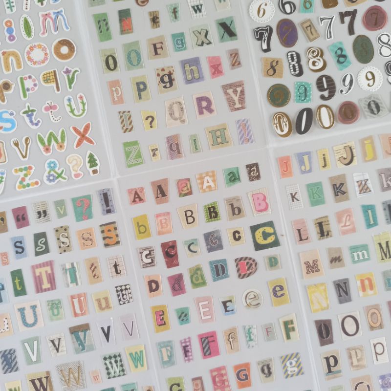 

Stiker huruf magazine majalah huruf potongan aesthetic