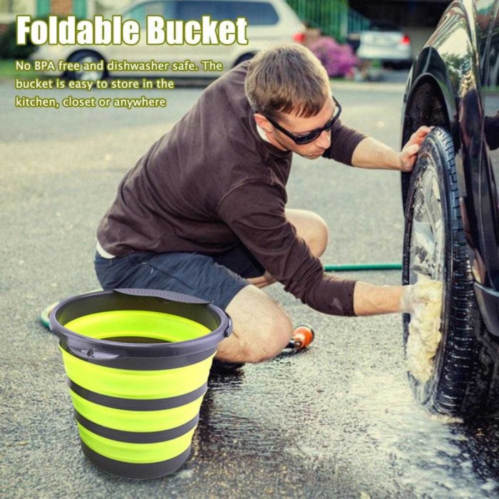 Baskom Ember Lipat Water Bucket Foldable 10 Lt
