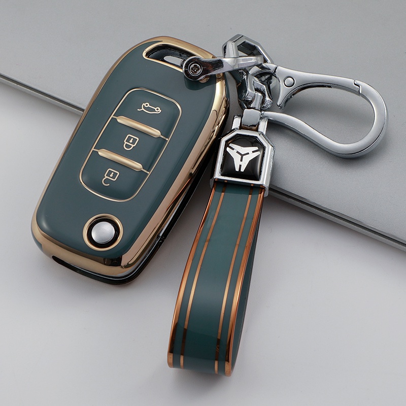 Casing Kunci Mobil Keyless 3 Tombol Untuk Renault Kadjar Captur Simbol Koleos Megane 2016 2017 2018