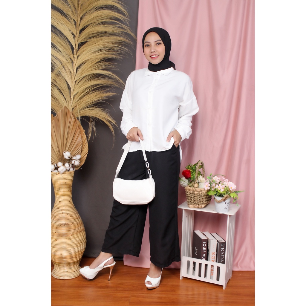 BEFAST - ZRX OOTD Wanita Kemeja KAILA / Oversize Aeri / Kemeja Wanita Formal / Kemeja Polos Casual / Atasan Lengan Panjang / Kemeja Formal / OOTD Style Korean / Fashion Wanita Modis