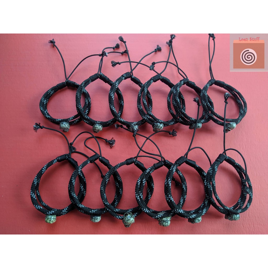 Gelang tali simpel skull cowok -khusus borongan-