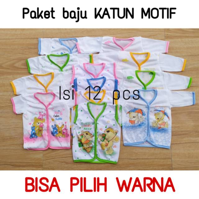 Paket baju bayi lengkap isi 12 pcs BISA PILIH WARNA