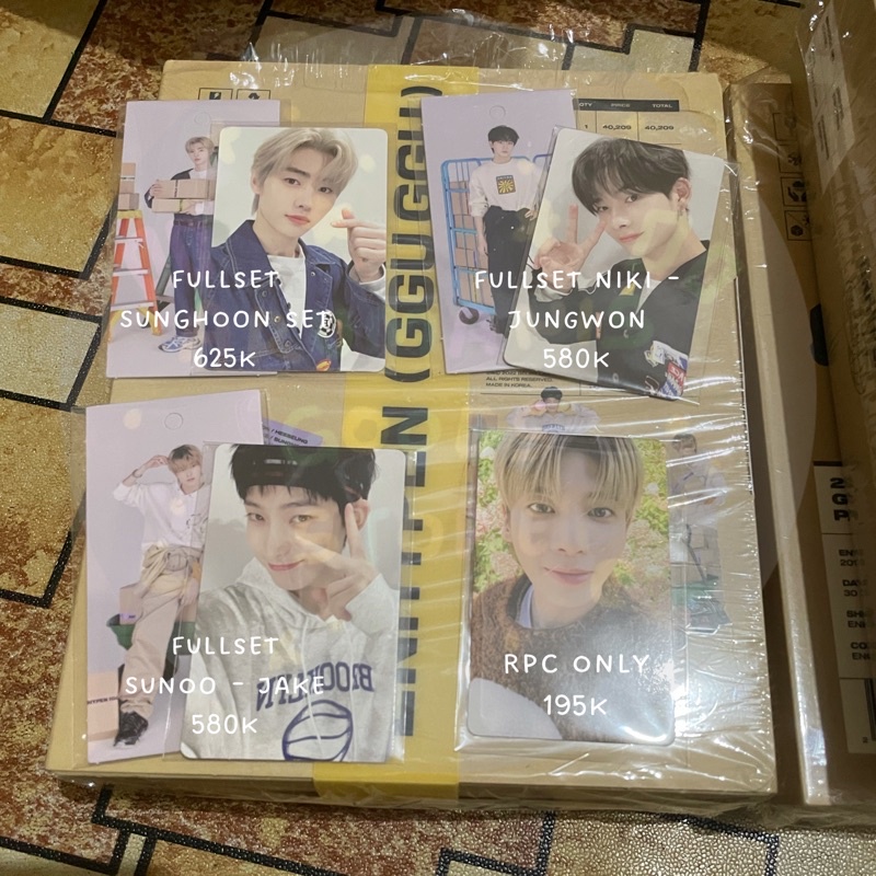 GGU GGU FULLSET UNSEALED RPC SUNGHOON NIKI RPC DECO KIT TXT TAEHYUN