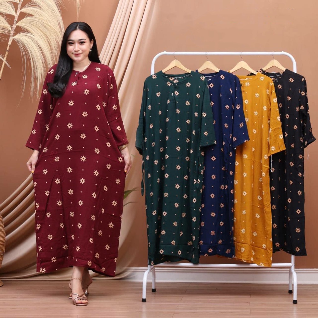 DASTER PANJANG BUSUI - DADA KANCING PANJANG SEMATA KAKI KEKINIAN ADEM MURAH LENGAN PANJANG-CBT - Melati