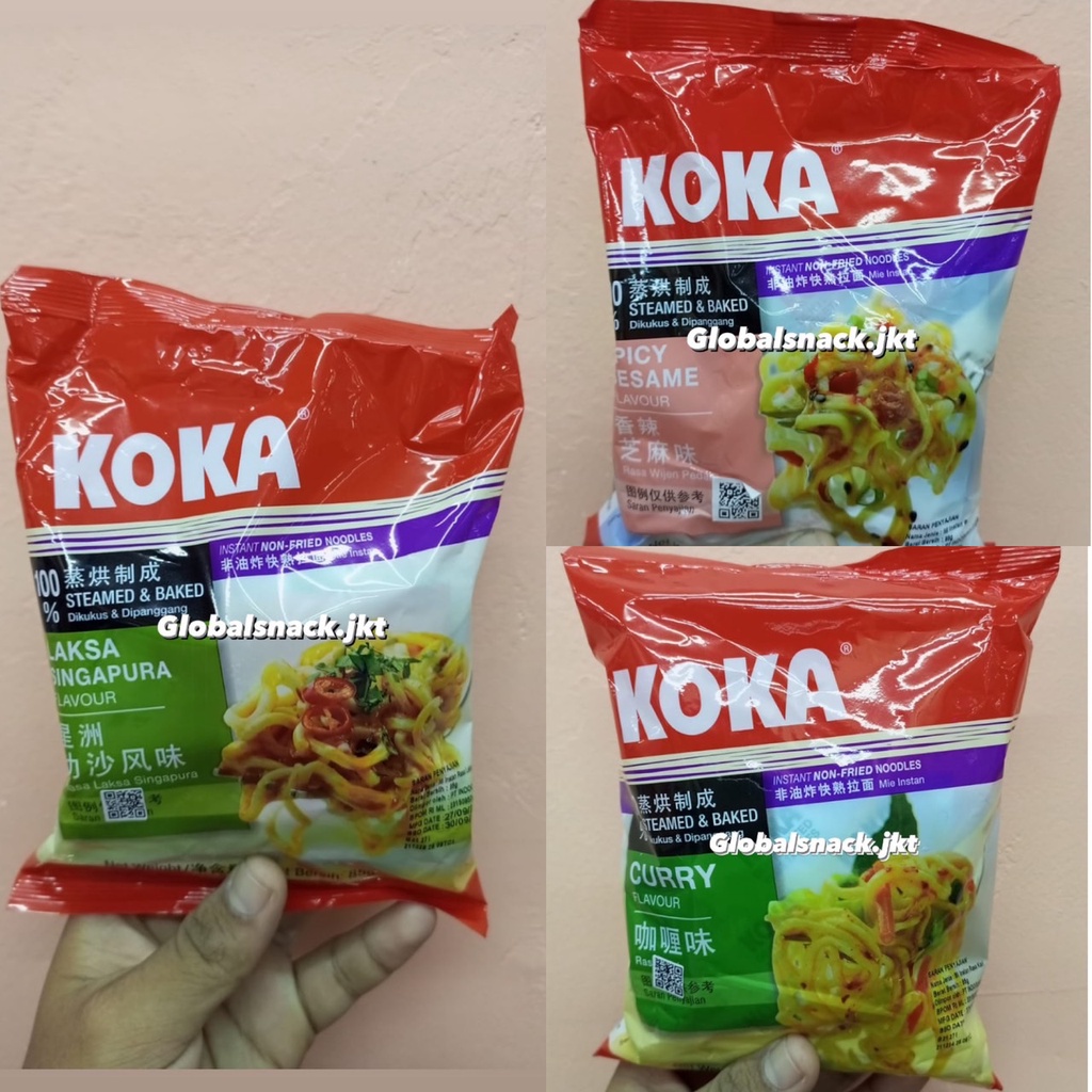 

[NON FRIED NOODLES] Koka Mie Instan Tomato / Laksa Singapura / Curry / Spicy Sesame SIngapore