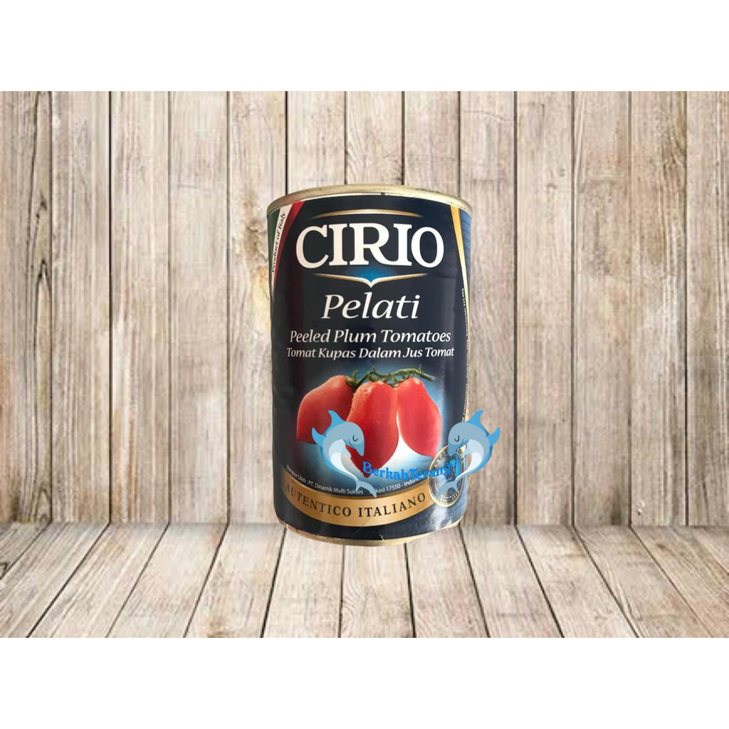 

Cirio PELATI PEELED PLUM Tomatoes 400gr / Tomat Kupas Dalam Jus Tomat
