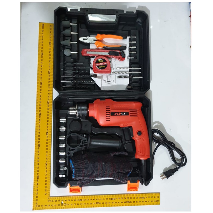 BOR 13MM TOOL KIT IMPACT DRILL - BOR BETON - MESIN BOR JLD TOOLS