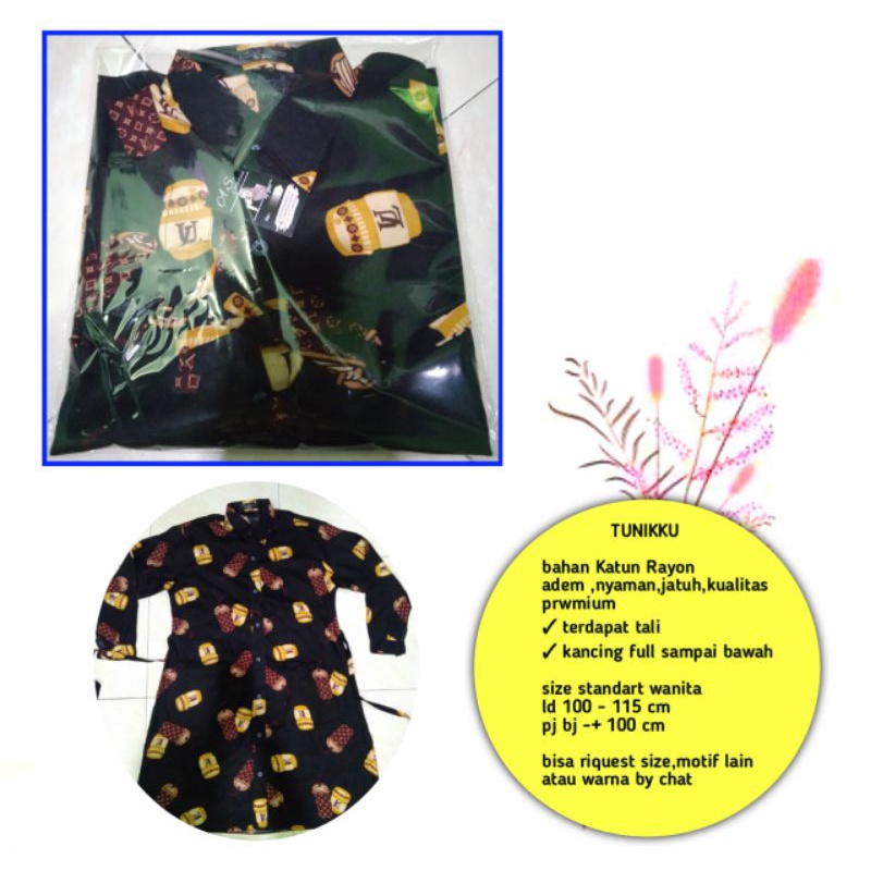 tunik rayon tunik simple tunik adem tunik kekinian