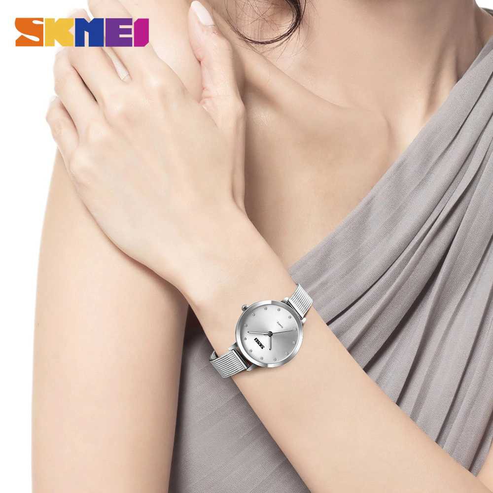 Jam Tangan Wanita / SKMEI 1291 Lady / Jam Tangan Analog Stainless Steel Original / SKMEI