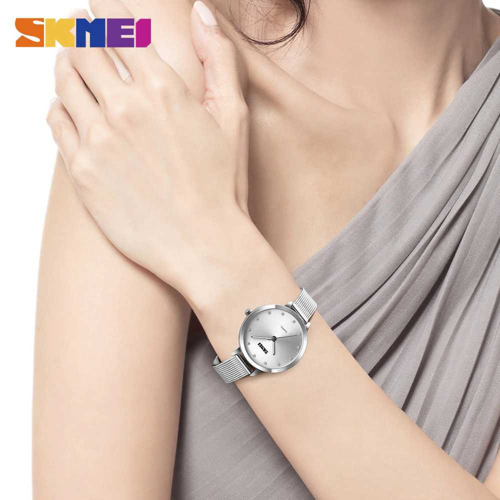 Jam Tangan Wanita / SKMEI 1291 Lady / Jam Tangan Analog Stainless Steel Original / SKMEI