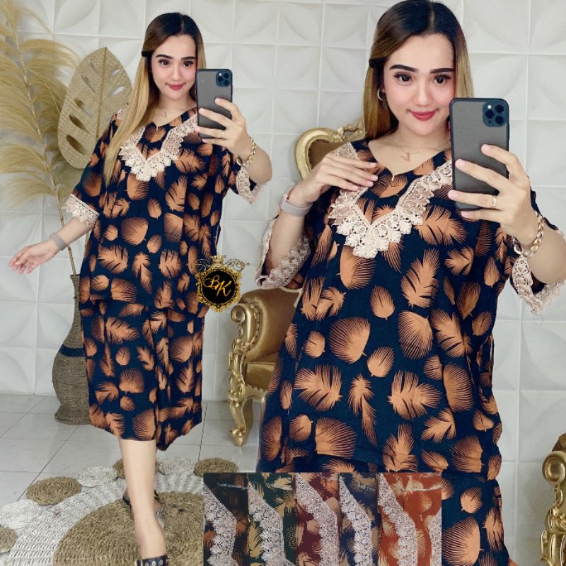 Setelan Kulot Jumbo Ld 140 | Setelan Renda Arabian | One Set Arabian | Setcel Wanita-1