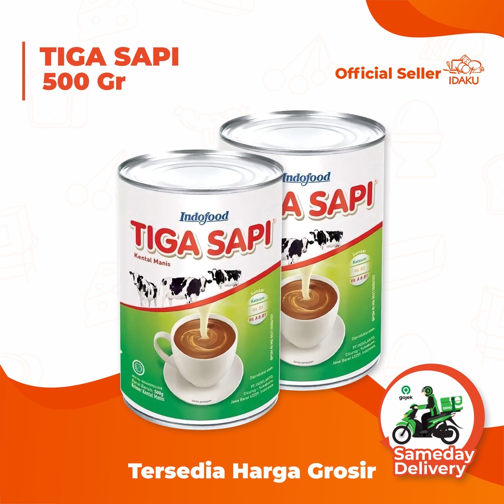 

Susu tiga sapi kaleng 500Gr