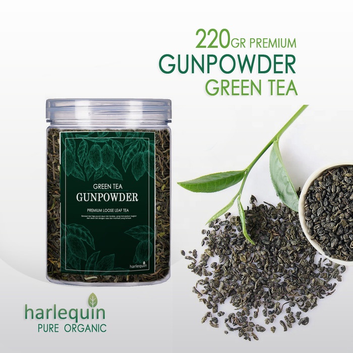 

Teh-Daun- Gunpowder Loose Tea 220 Gram Premium Grade Daun Teh Hijau -Daun-Teh 800 Teh-Makanan-