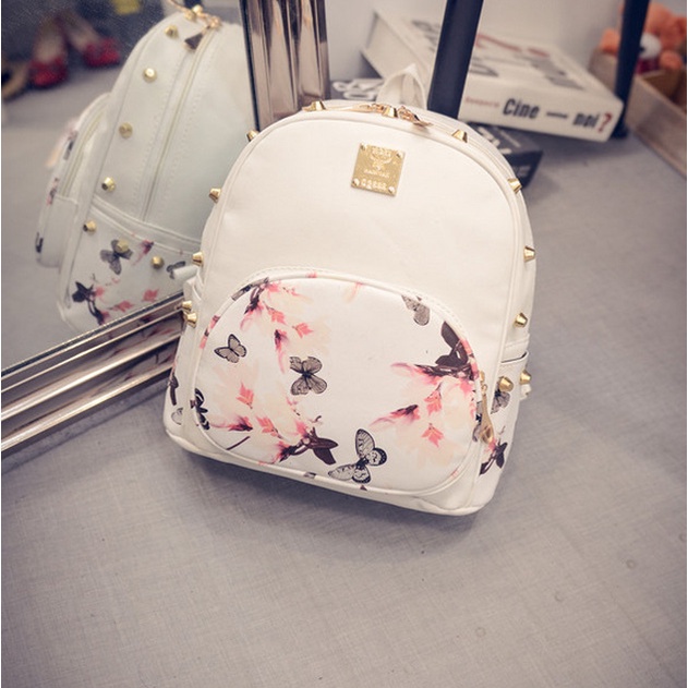 Tas Ransel Wanita Mini Fashion Korea Style Tas Punggung Motif Backpack Bag Cewek Kulit PU Azgalery T59