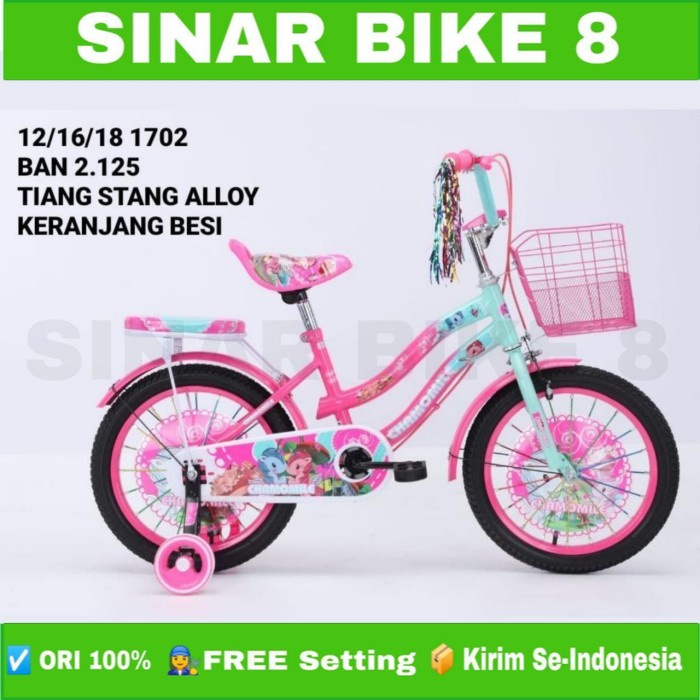 Sepeda Mini Anak Perempuan Ukuran 12 16 18 Inch MINI LIMITLESS 1702