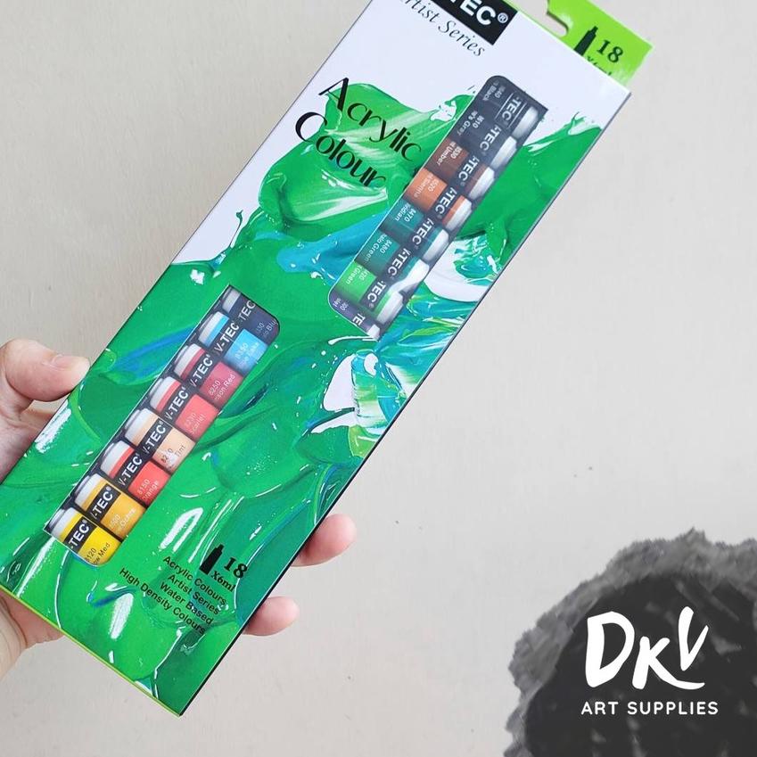 

Langsung Order V-TEC Acrylic Colour / Cat Akrilik 6ml tube 12 / 18 Colors warna per Set VTEC YYY,