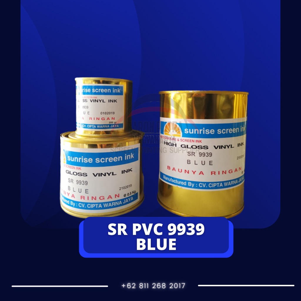

SUNRISE SR PVC 9939 BLUE 1KG - TINTA SABLON KERTAS