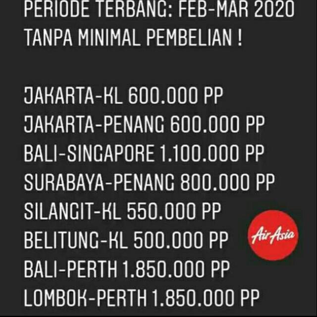 Jakarta pesawat lumpur harga kuala tiket Kuala Lumpur