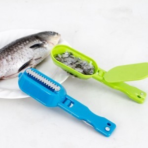 IKILOSHOP Stainless Steel Penyisik Ikan Ujung Pisau serbaguna tajam travelling lengkap praktis sisik ikan