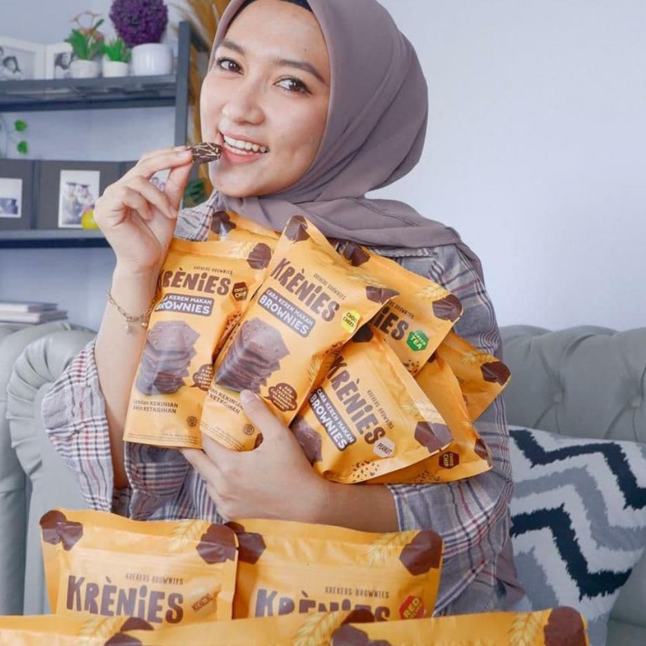 

Grab It Fast--KRENIES Keripik Krekers Brownies Cemilan Jajanan Viral Halal