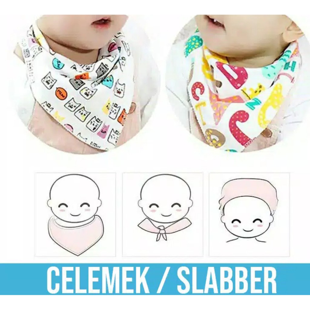 Celemek Bayi / Baby Bibs / Slabber Segitiga