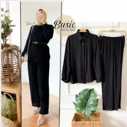 BASIC DAILY SET JUMBO | SETELAN WANITA POLOS JUMBO | SETELAN RAYON IMPORT ||COD||VICTORIOUS