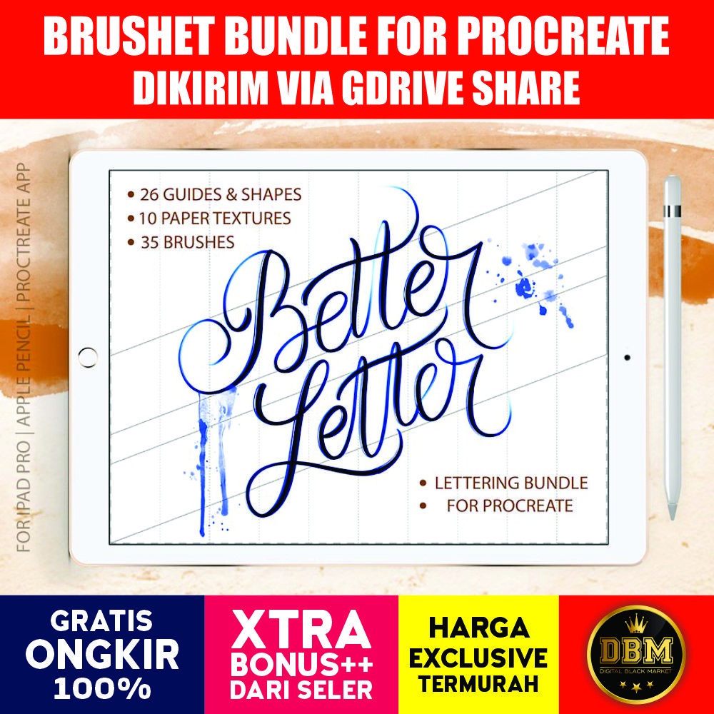 Better Letter Procreate Brush Bundle