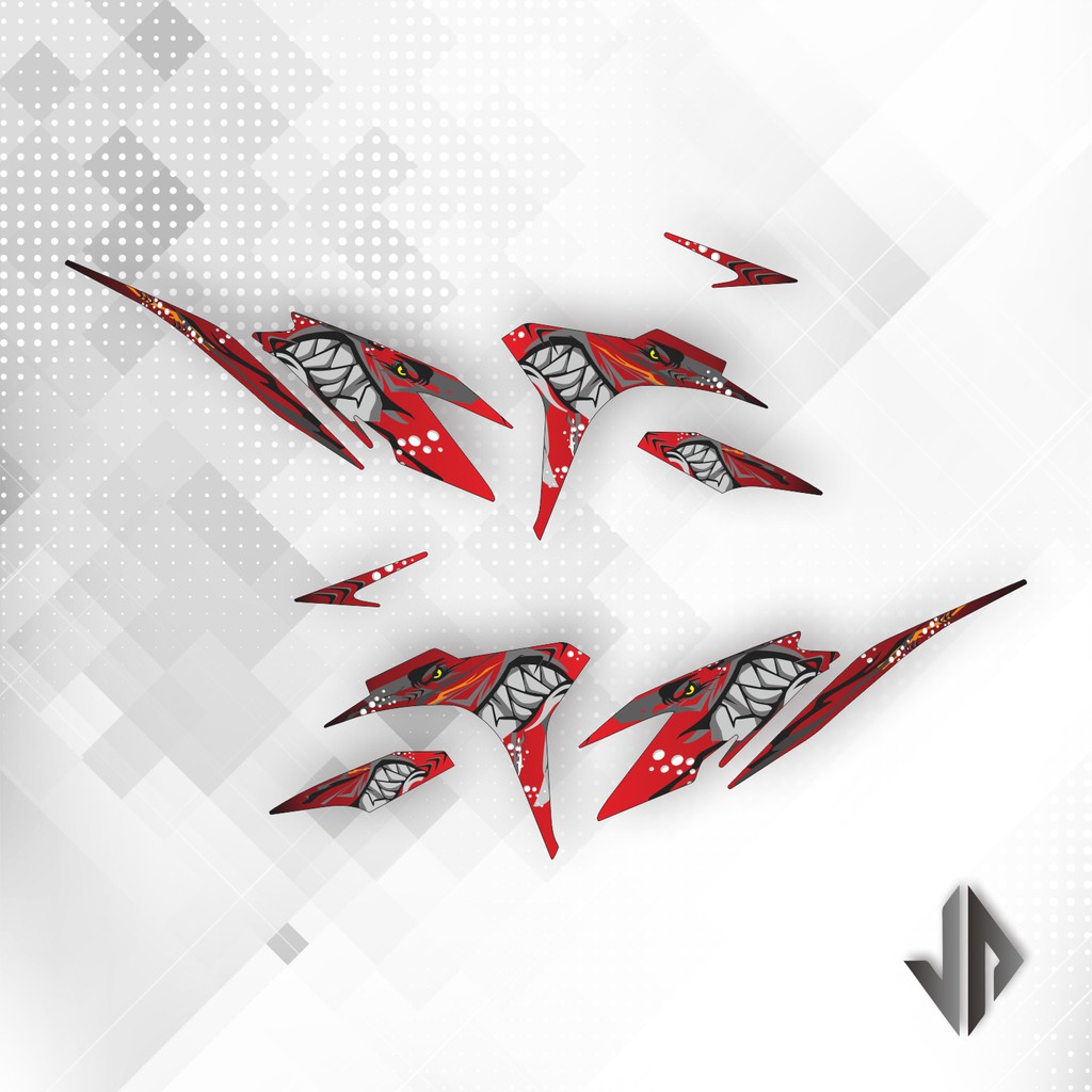 Striping Sticker / Stiker Vario 125 Old 2013 2014 39 Hiu Shark 2