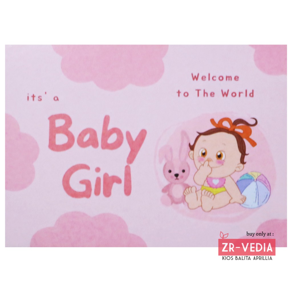 Kartu Ucapan untuk Hadiah (Ulang Tahun/Lahiran/Kado) Gift Card Bayi Anak Perempuan &amp; Laki Laki