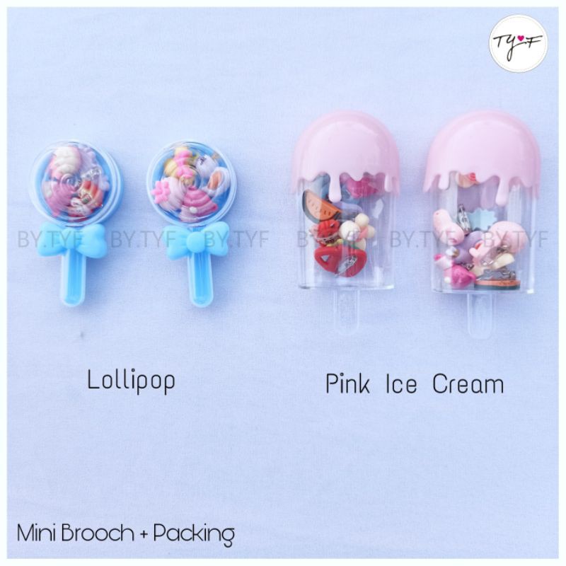 Bros Pin Mini Karakter Anak Bunga Buah (Paket Hemat) Kado