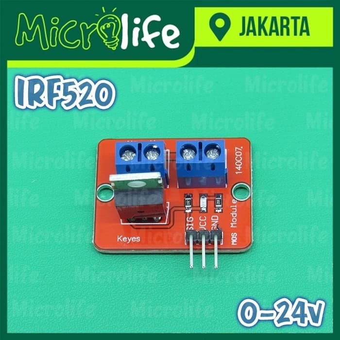 Mosfet IRF520 0 - 24v 5A Motor Solenoid LED Driver Module