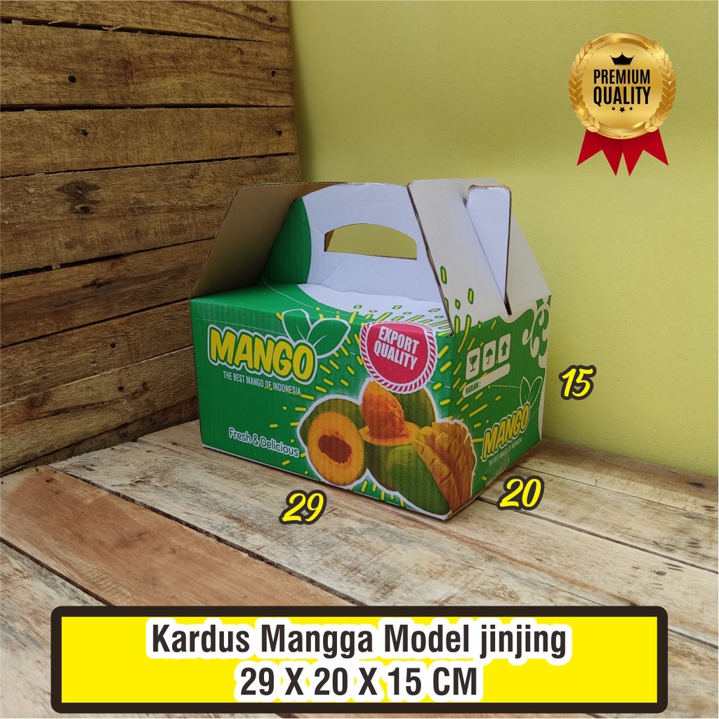 

Kardus mangga model Jinjing isi 6 + sekat | 29x20x15 cm