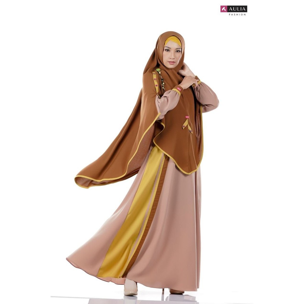 GAMIS AULIA FASHION NEW RUMAISHA POTATO BROWN