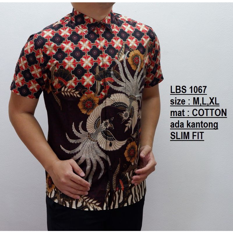 LBS 432 KEMEJA BATIK PRIA SLIMFIT LUIGI BATANI