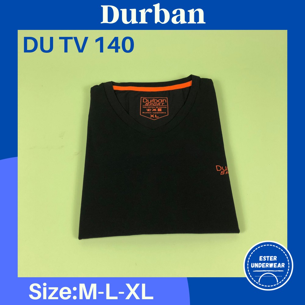 KAOS OBLONG DURBAN V-NECK DU TV 140 B/W  ISI-1 PCS