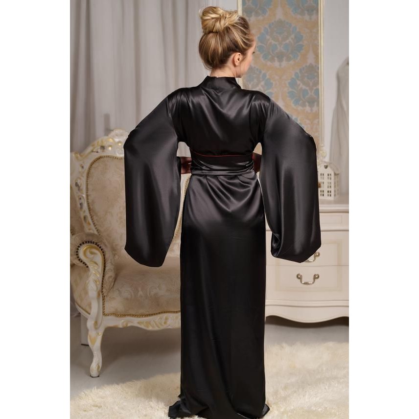 TBI Full Kimono Panjang Mewah Kimono Seserahan Long Silk Bath Robe Kimono