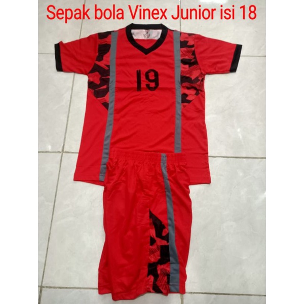 Setelan baju sepak bola anak junior Vinex 1 pak isi 18 pcs