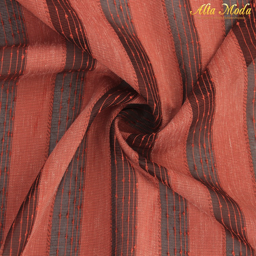 

Alta Moda Kaftan Jacquard Timbul Mix Merah Bata Bergaris (1M)