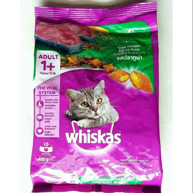 Whiskas Adult Tuna Freshpack 480gr Makanan Kucing Dewasa Murah