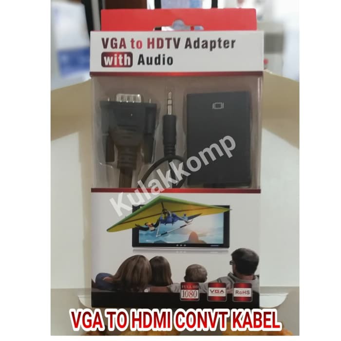CONVERTER VGA MALE TO HDMI FEMALE / VGA TO HDMI