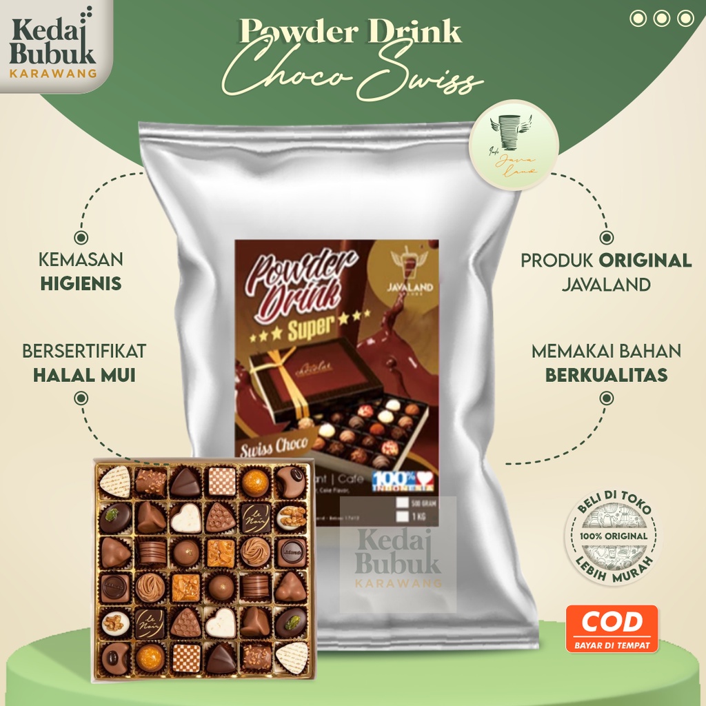 Javaland Bubuk Minuman Rasa Choco Swiss 1Kg Serbuk Powder Drink Premium Kiloan Original