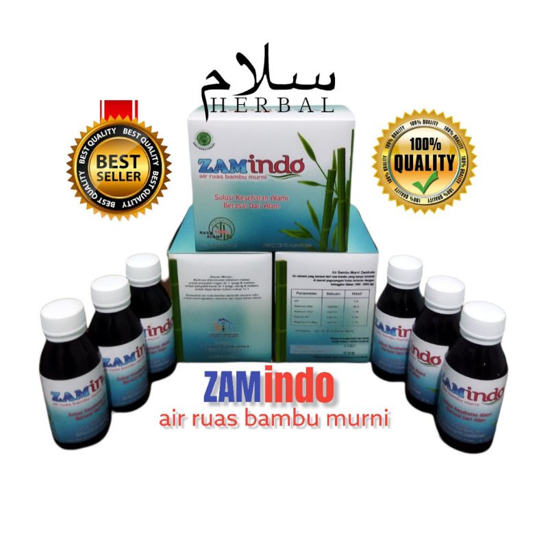 

PAKET HEMAT 2 DUS / 12 BOTOL ZAMINDO Air Ruas Bambu Murni Asli Original 100%