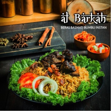 

Beras basmati dan Bumbu Nasi Kebuli Kabsah Biryani Mandhi Instan AL-BARKAH paket hemat
