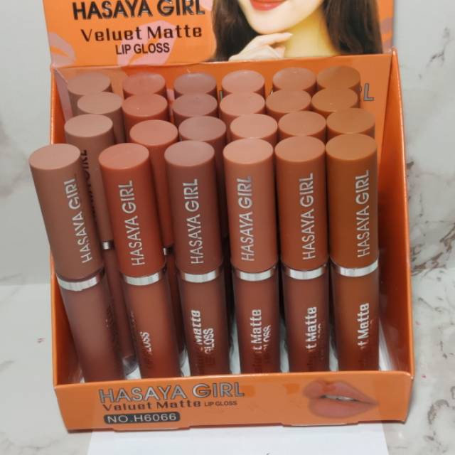 [PER 6 PCS] LIP GLOSS HASAYA GIRL VELVET MATTE NO.H6066