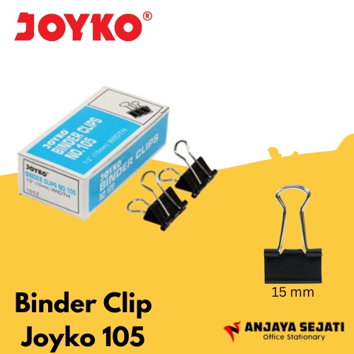 

Binder Clip Joyko 105 | Penjepit Kertas | Isi 12pcs