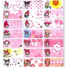 

TERLARIS!! My Melody Sticker MEDIUM Name Label. Stiker karakter Sanrio lucu utk nama di buku, tas